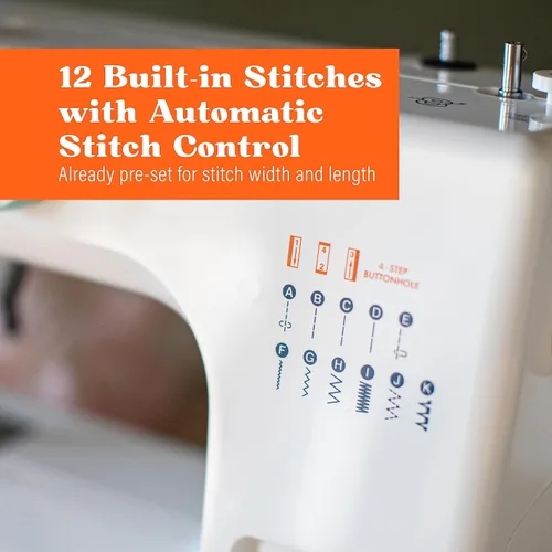 Vista 4 de La máquina de coser Believe para principiantes de American Home hace que coser para principiantes sea fácil en máquina de coser pequeña portátil