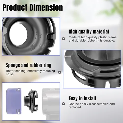 Vista 4 de Cubierta trasera del motor Replacemnet para Dyson V7 V8 Aspiradora Accesorios