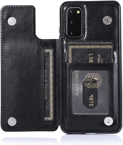 Vista 5 de Funda de teléfono para Samsung Galaxy S20 Glaxay S 20 5G de 6.2 pulgadas con protector de pantalla de vidrio templado y tarjetero con soporte