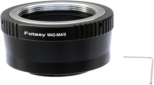 Vista 2 de Fotasy Lente ajustable M42 a M43 Adaptador, 42mm tornillo de montaje a MFT, se ajusta a Olympus E-PL8 E-PL9 E-M1 E-M5 E-M10 I II III E-PM2 E-PM1