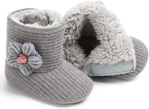 Vista 4 de LIVEBOX Prewalker Botas de invierno para bebés y niñas con suela antideslizante suave de alta calidad