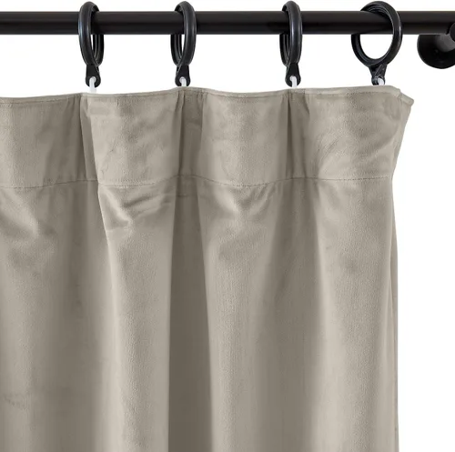 Vista 36 de cololeaf Panel de cortinas opacas de terciopelo con forro para cine en casa, cortina de ganchos planos para barra transversal o pista, 100 pulgadas