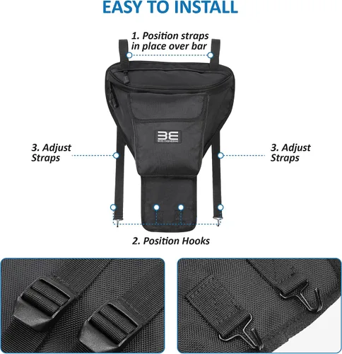 Vista 3 de BE BEVEL ENGINEERING Bolsa de almacenamiento, bolsa de asiento central UTV, compatible con Polaris RZR 570 800 S 900 1000 XP