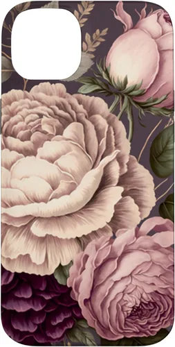 Vista 15 de Elegant Blush Pink & Purple Vintage Floral Rose & Peony Case for iPhone 17
