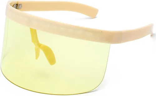 Vista 9 de OWL Cubierta De Máscara De Gran Tamaño Escudo Visera Estilo Marco Grande Sin Rimless Gafas De Sol Lente Mono UV400 Negro Azul