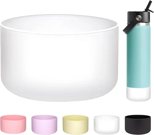 Vista 33 de WK IEASON Base protectora de silicona para botellas Hydro Flask de 12 a 24 onzas de ancho y boca estándar, funda antideslizante para accesorios de 2