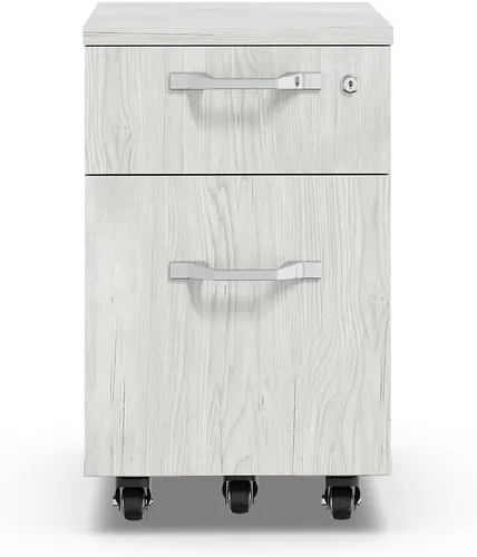 Vista 4 de nbf signature series Allure 15.5" W Box File Mobile Pedestal Sunlight Ash Natural