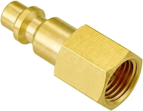 Vista 7 de Joywayus Kit de acoplador y enchufe de aire de 5 piezas, manguera de aire industrial NPT de 1/4 pulgadas y accesorios de aire de conexión rápida