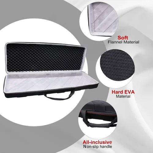 Vista 2 de LTGEM - Funda para controlador de teclado MIDI USB Alesis V49 MKII, almacenamiento duro, bolsa protectora de viaje