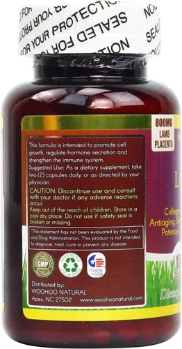 Vista 3 de Woohoo Natural DNA Lamb Placenta 100 Cápsulas