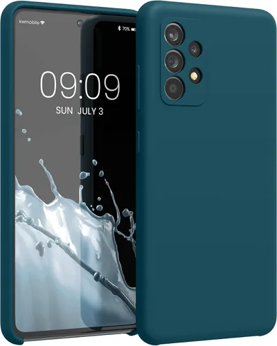 Vista 207 de kwmobile Funda Compatible con Samsung Galaxy A14 5G - Funda de teléfono de TPU y silicona con acabado suave - Verde Lima