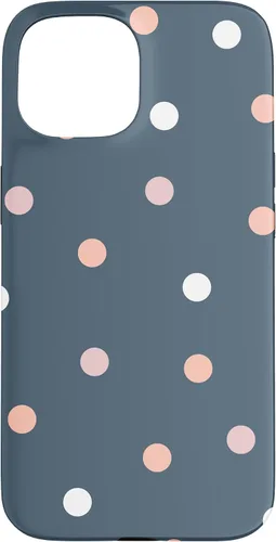 Vista 6 de iPhone 16 Polka Dot Gris Pastel Colorido, Mujeres Y Niñas Funda De Lunares