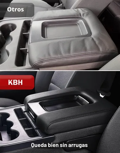 Vista 7 de KBH Funda de reemplazo para consola central de auto para Chevy Chevrolet Silverado y GMC Sierra 1500 2500 3500 2014-2018, funda de reposabrazos