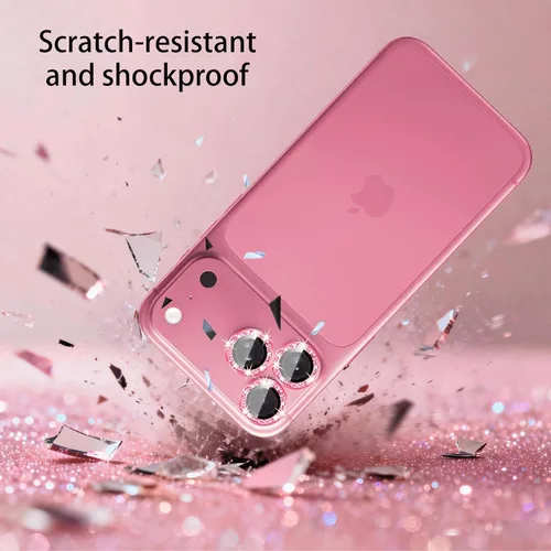 Vista 9 de Protector de lente de cámara compatible con iPhone 14 Pro Max, para Apple iPhone 14 Pro / 14 Pro Max, cubierta de cámara brillante