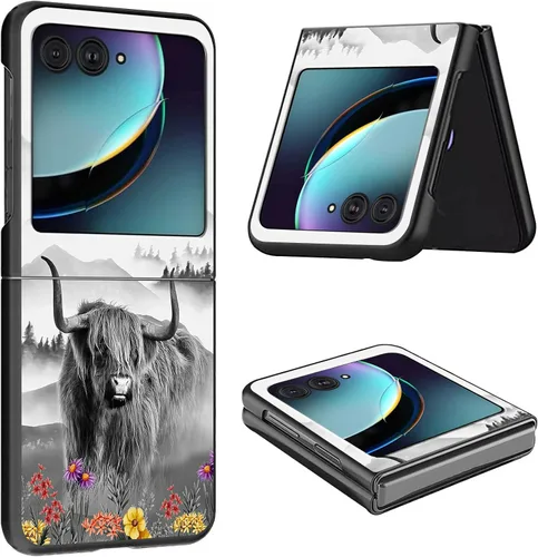 Vista 25 de Funda para Moto Razr Plus 2023 para Motorola Razr Plus Funda delgada y ligera de policarbonato duro a prueba de golpes Funda protectora para Audio
