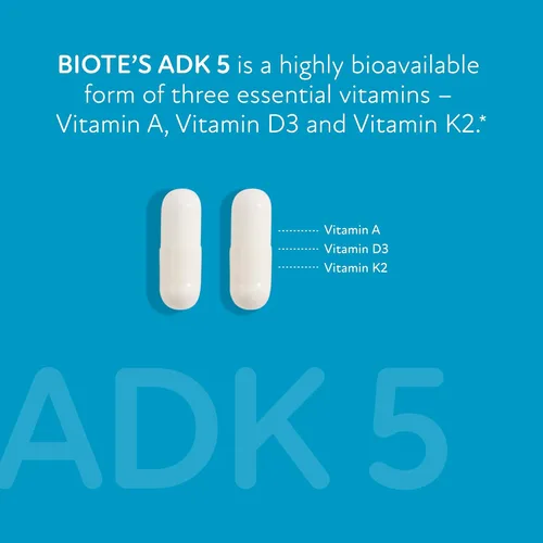 Vista 3 de Biote Nutraceuticals - ADK 5 - Inmunidad + Cardiovascular (90 Cápsulas)