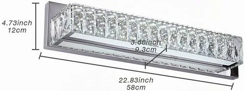 Vista 5 de Luces de tocador de cristal, accesorios de iluminación de tocador de baño sobre el espejo, lámparas LED modernas de pared hechas para acabado