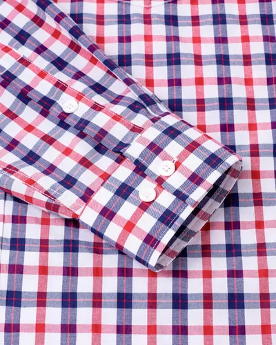 Vista 6 de Alimens & Gentle Camisas a cuadros con botones para hombre, camisas de vestir de manga larga de algodón, camisas de guingán de ajuste regular