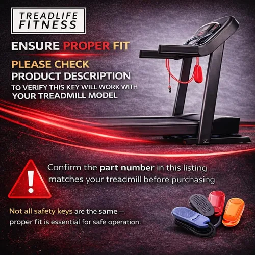 Vista 4 de TreadLife Fitness Llave de seguridad: compatible con cintas de correr lisas