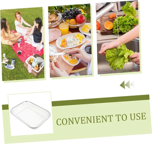 Vista 9 de Kichvoe Colador de malla fina Colador de malla de acero inoxidable, colador de frutas y verduras, cesta de fregadero, accesorios de cocina