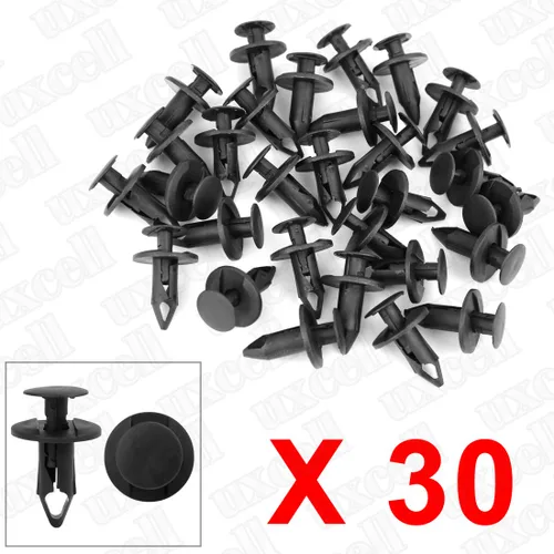 Vista 4 de uxcell paquete de 30 remaches de plástico para defensa, 9 mm x 7 mm