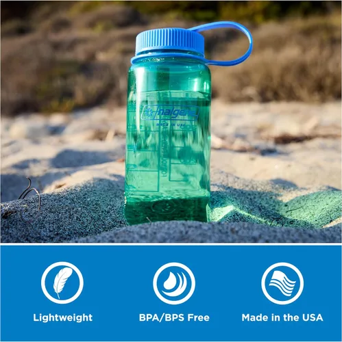 Vista 4 de Nalgene Botella de agua de boca ancha de 16 onzas, amatista Sustain amatista