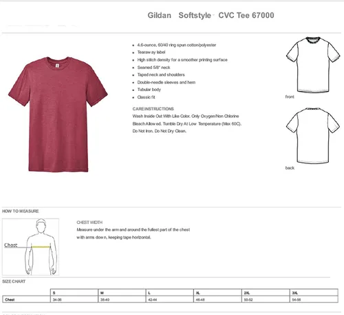 Vista 6 de Gildan Camiseta CVC suave para hombre