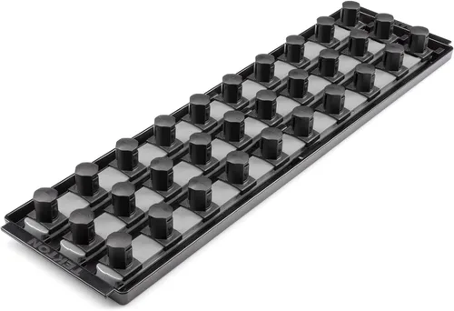 Vista 25 de TEKTON Carraca de 3/4 pulgadas x riel para dados de 8 pulgadas, 5 clips (rojo) OSR31105 Fabricado en Estados Unidos Negro