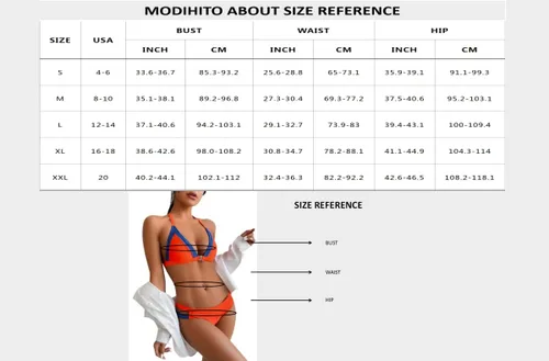 Vista 7 de Modihito Traje de baño de dos piezas para mujer con corte halter y cintura baja triángulo