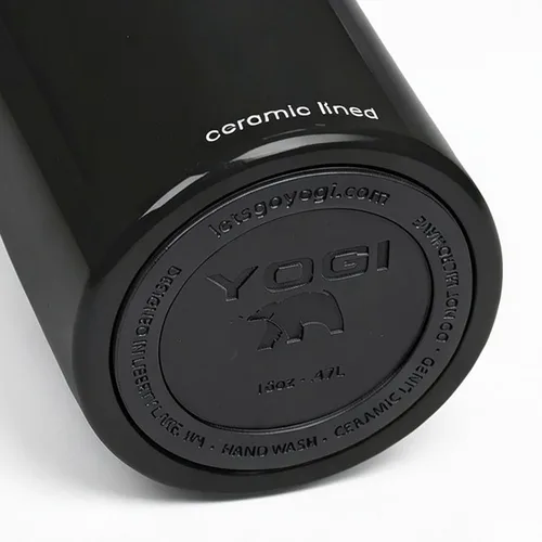 Vista 3 de YOGI Elements - Vaso de 16 onzas, color perla negra Negro (Black Pearl)