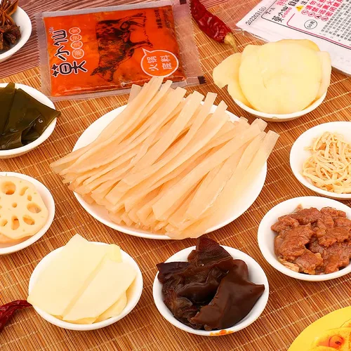 Vista 3 de Moxiaoxian Asian Hotpot - Olla caliente autocalentable sin fideos ramen picante eléctrico (picante y no picante vegetal, 2 cajas)
