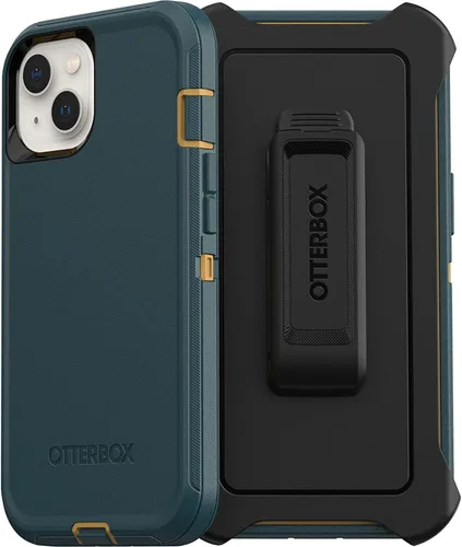 Vista 8 de OtterBox - Carcasa para iPhone 13 Defender Series, color negro Rugged & Durable, with Port Protection, Includes Holster Clip Kickstand