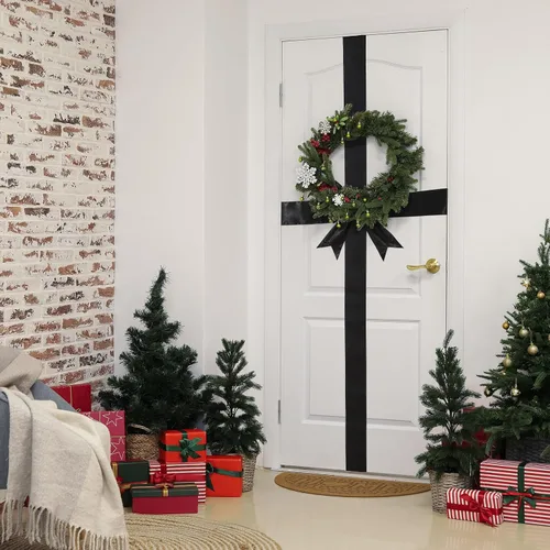 Vista 6 de Spiareal Lazo de Cinta para Puerta de Armario de Navidad con Luz LED Cinta Grande Brillante Lazo de Corona de Navidad Árbol de Navidad Festival