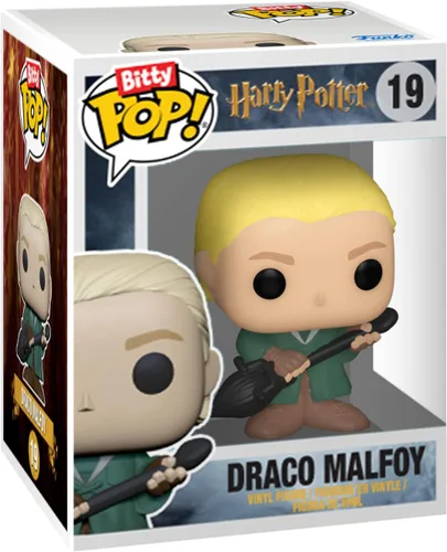 Vista 8 de Funko Bitty POP! HP - Voldemort, paquete de 4 - Lord Voldemort, Draco Malfoy (quidditch), Bellatrix Lestrange y una mini figura sorpresa misteriosa