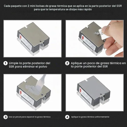 Vista 3 de CG Solid State Relay SSR-25DD DC to DC Input 3-32VDC To Output 5-240VDC 25A Single Phase Plastic Cover