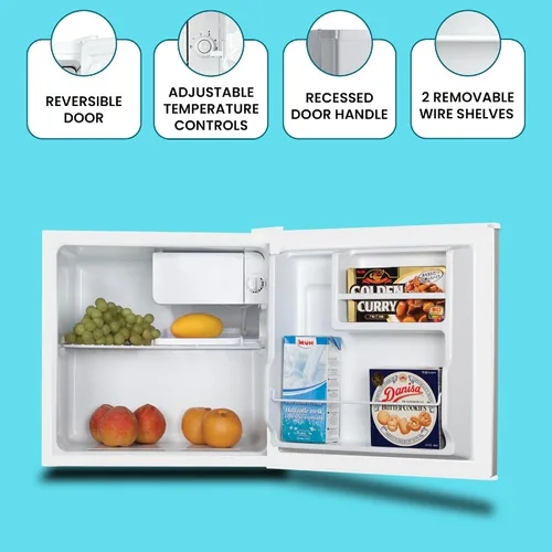 Vista 5 de Koolatron - Refrigerador compacto de 1.7 pies cúbicos + combo de microondas de 700 W: incluye nevera/congelador de encimera con parte trasera plana