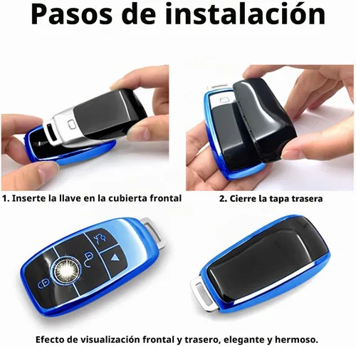 Vista 6 de Creatividad Adecuado para accesorios de cubierta de llave Mercedes Benz (azul)