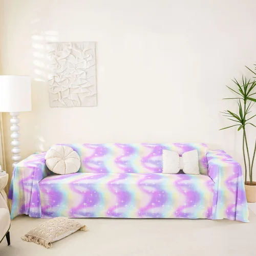 Vista 13 de Erosebridal Funda de sofá retro color beige y blanco, 71 x 91 pulgadas, estilo granja, protector de sofá, protector de sofá para hombres y mujeres