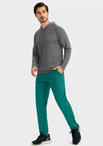 Vista 6 de G Gradual Pantalones deportivos para hombre con bolsillos con cremallera, pantalones deportivos cónicos para entrenamiento, correr, correr
