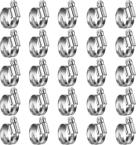 Vista 16 de Abrazaderas de manguera de engranaje helicoidal de acero inoxidable antideslizantes 3/8 a 5/8 "(0.394-0.630 in) SAE Size 4, 5/16"Hex Head, Soft