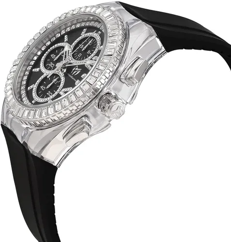 Vista 2 de TechnoMarine Reloj cronógrafo de cuarzo con esfera negra para hombre TM-121006 Cronógrafo movimiento de cuarzo