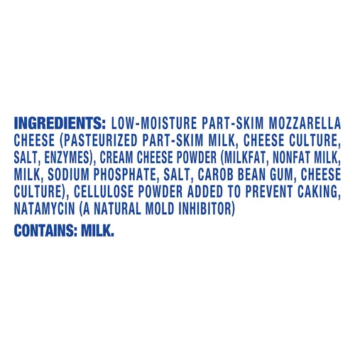 Vista 6 de Mozzarella natural rallada Kraft con queso crema Philadelphia (bolsa de 8 onzas)