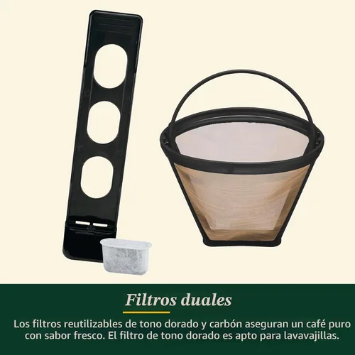Vista 6 de Cafetera Cuisinart Brew Central de 12 tazas, acero inoxidable negro, DCC-1200BKSNAS
