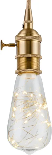 Vista 4 de Lxcom Lighting Paquete de 4 bombillas LED de hadas, ST64 E26, bombilla LED Edison en espiral de 3 W, cálida y estrellada, luces decorativas