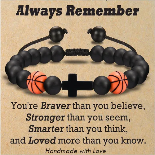 Vista 9 de Regalos de Baloncesto Fútbol Béisbol Fútbol Americano para Chicos Adolescentes, Pulseras para Chicos Ideas de Regalos para Cumpleaños/San