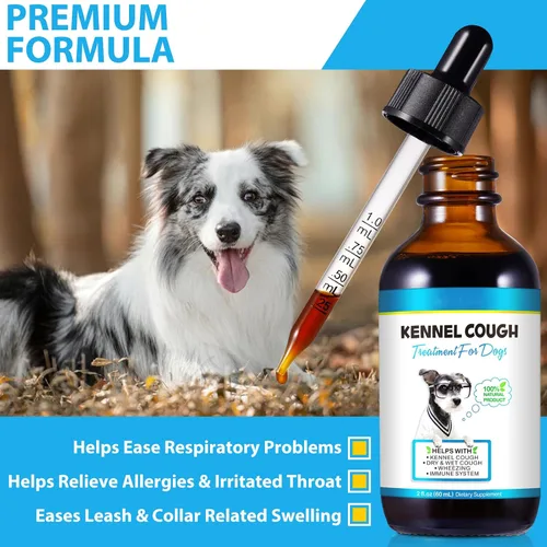 Vista 8 de Tratamiento para la tos de la perrera para perros, gotas de hierbas para la tos de la perrera - 2.02 onzas líquidas / 2.0 fl oz
