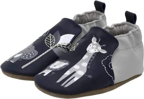 Vista 7 de Robeez Zapatos de cuna con suela suave antideslizantes para bebés varones y unisex, pantuflas mocasines para bebés y niños pequeños, 0-24 meses Lino