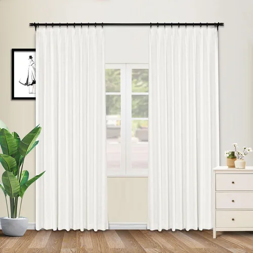 Vista 5 de cololeaf Cortina de mezcla de lino personalizable de la colección Liz, plisada, ojal, cabecera superior con pestaña y tamaño personalizado Hecho a