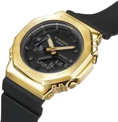 Vista 3 de Casio G-Shock Reloj de oro para hombre GM-2100G-1A9ER, Negro -, Militar