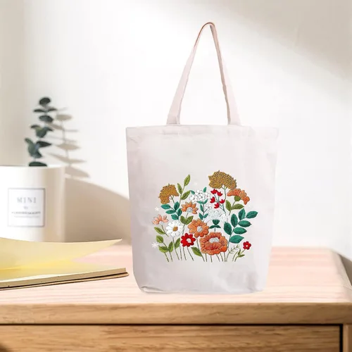 Vista 7 de Kit de bordado MAMUNU de lona con patrón para principiantes, kits de arte y manualidades DIY para adultos, incluye bolsa de bordado